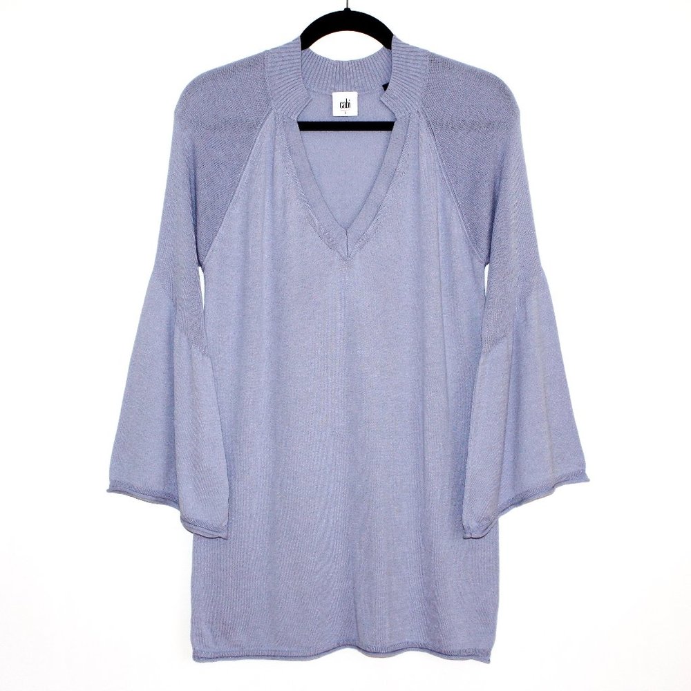 Cabi "Cassidy" V-Neck Bell Sleeve Lightweight Sweater
